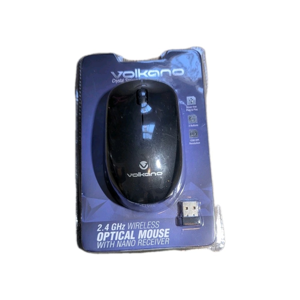 Volkano Wireless Mouse Easy-to-Use Plug & Play Mouse Scroll Button Wheel Optical